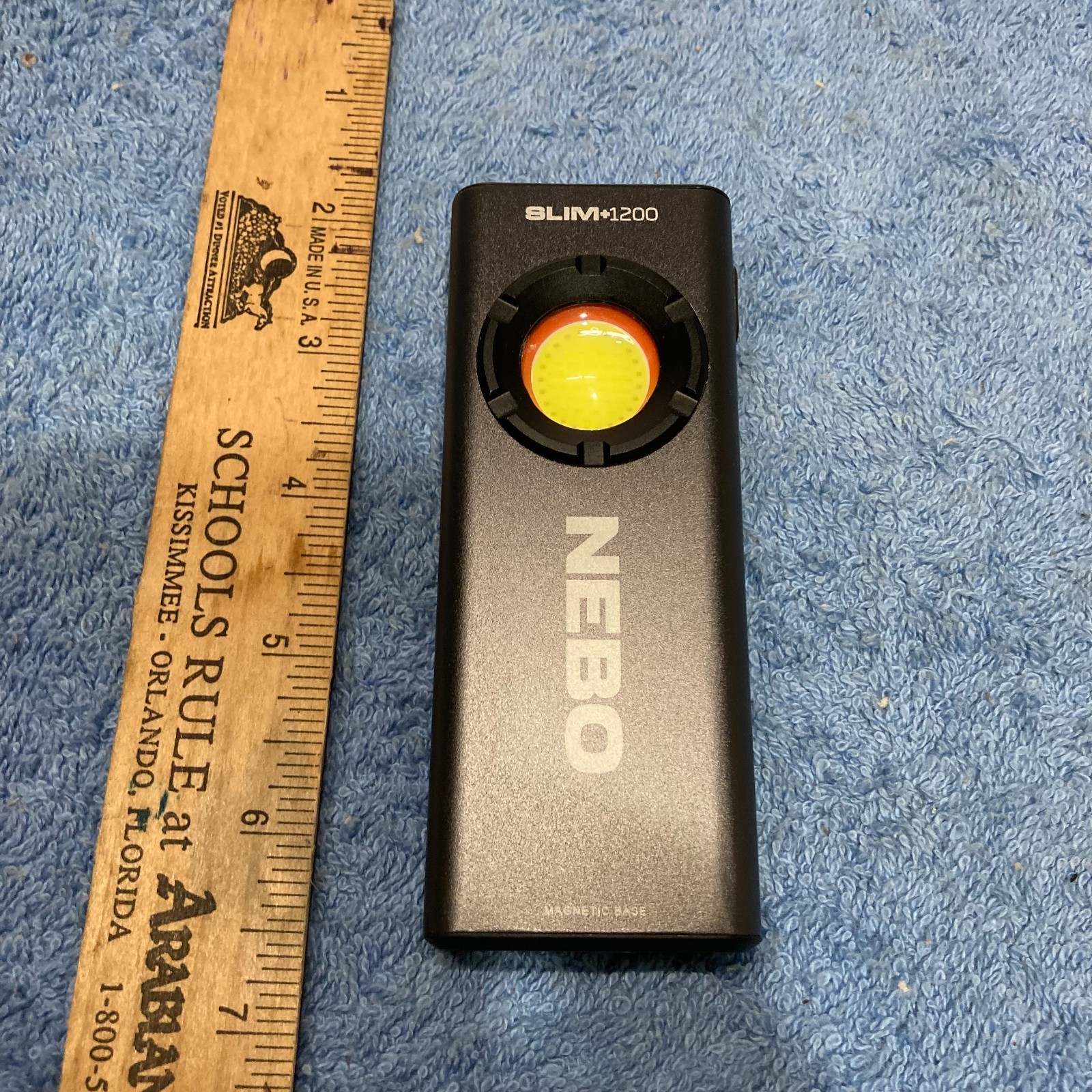 NEBO SLIM 1200 LUMEN RECHARGABLE FLASHLIGHT, LASER POINTER, POWER BANK 3-IN-1