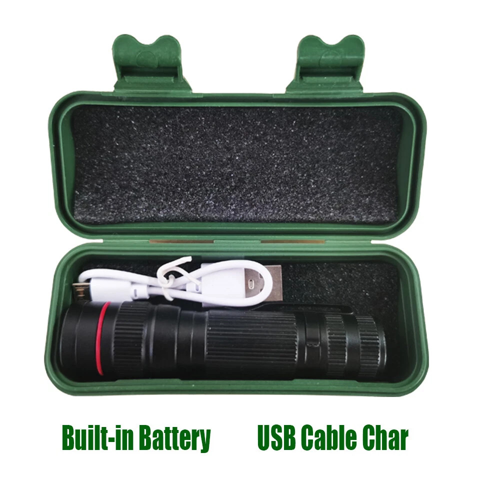 990000 lumens Small LED Mini Flashlight Pocket Super Bright Torch Rechargeable