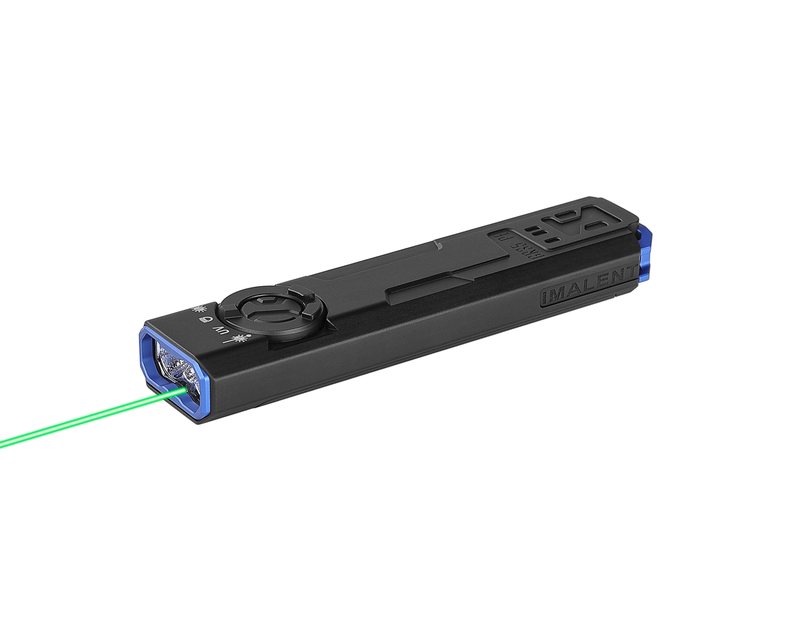 IMALENT GR35 EDC Flashlight with White LED UV Green Laser – 4-in-1 Pocket Torch