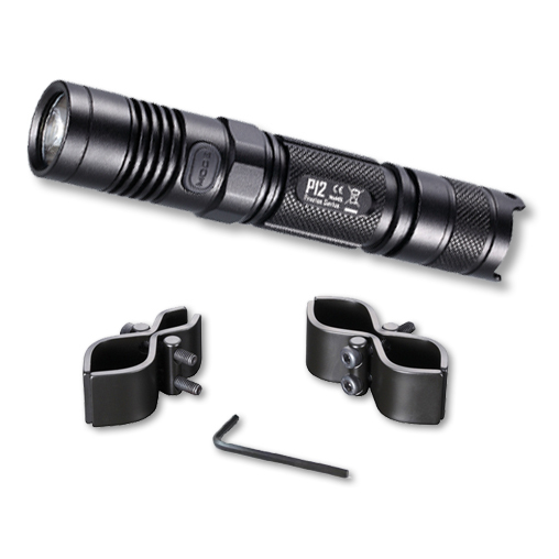Nitcore P12 LED Flashlight 950 Lumens – w/GM03 Gun Mount