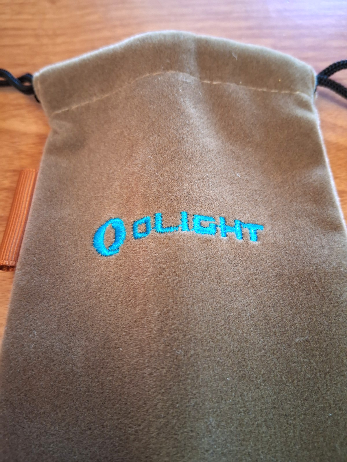 OLIGHT Baton Series Accessory Carrying Bag Pouch Brown 3.5 x 5.5 and Wrist Strap