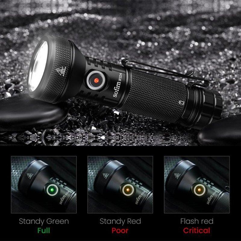 Sofirn IF22A Powerful Flashlight SFT40 2100 Lumens 680M Throw USB-C Rechargeable
