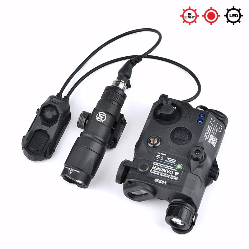 Tactical PEQ15 Red Green Laser Sight M300A M600C Scout Flashlight Hunting Aiming