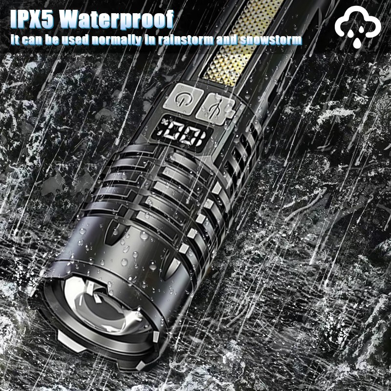 99000000 Lumens Tactical LED Flashlight Rechargeable Super Bright COB Work Light