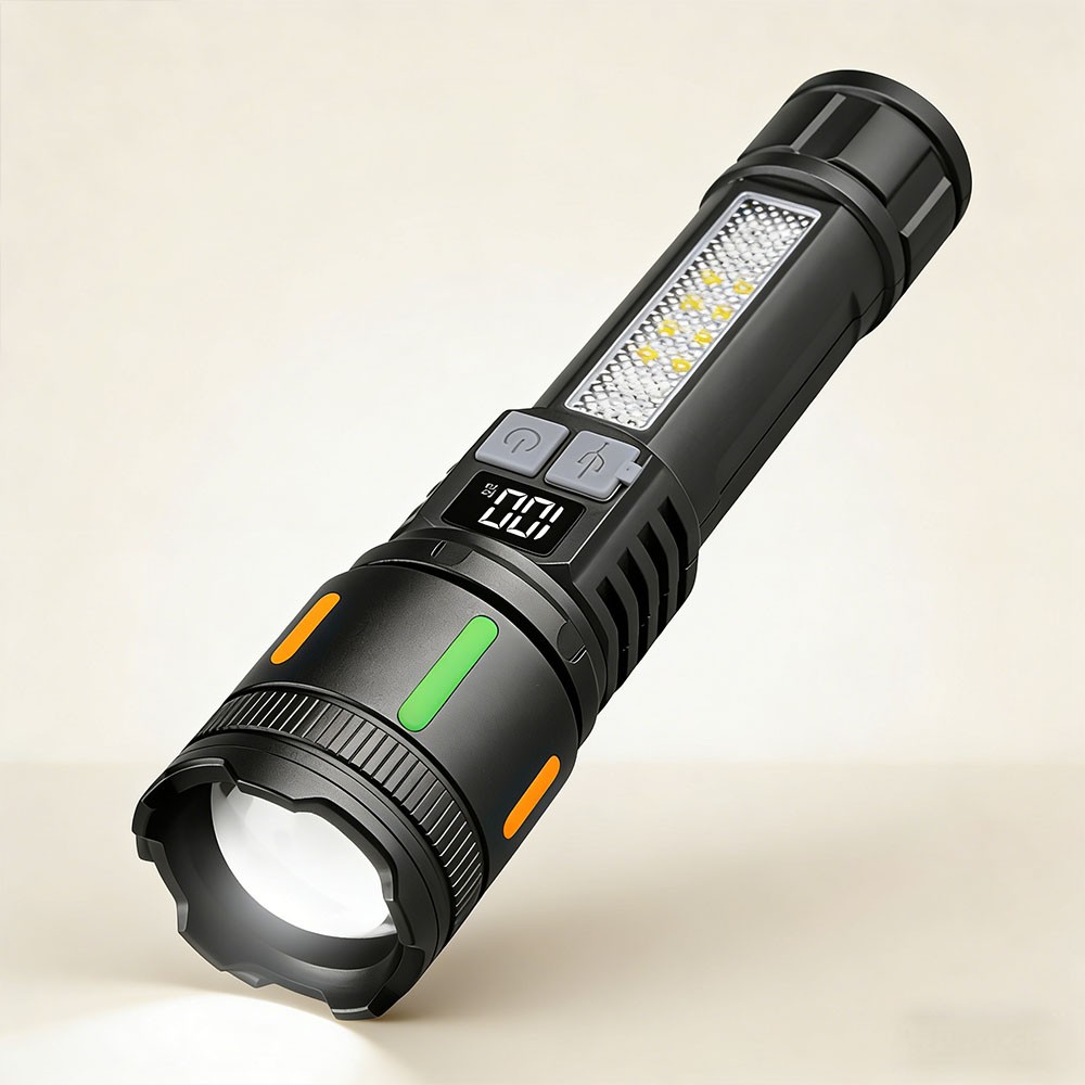Flashlights LED High Lumens 1-4X Powerful IPX6 Handheld Flashlights Home Camping