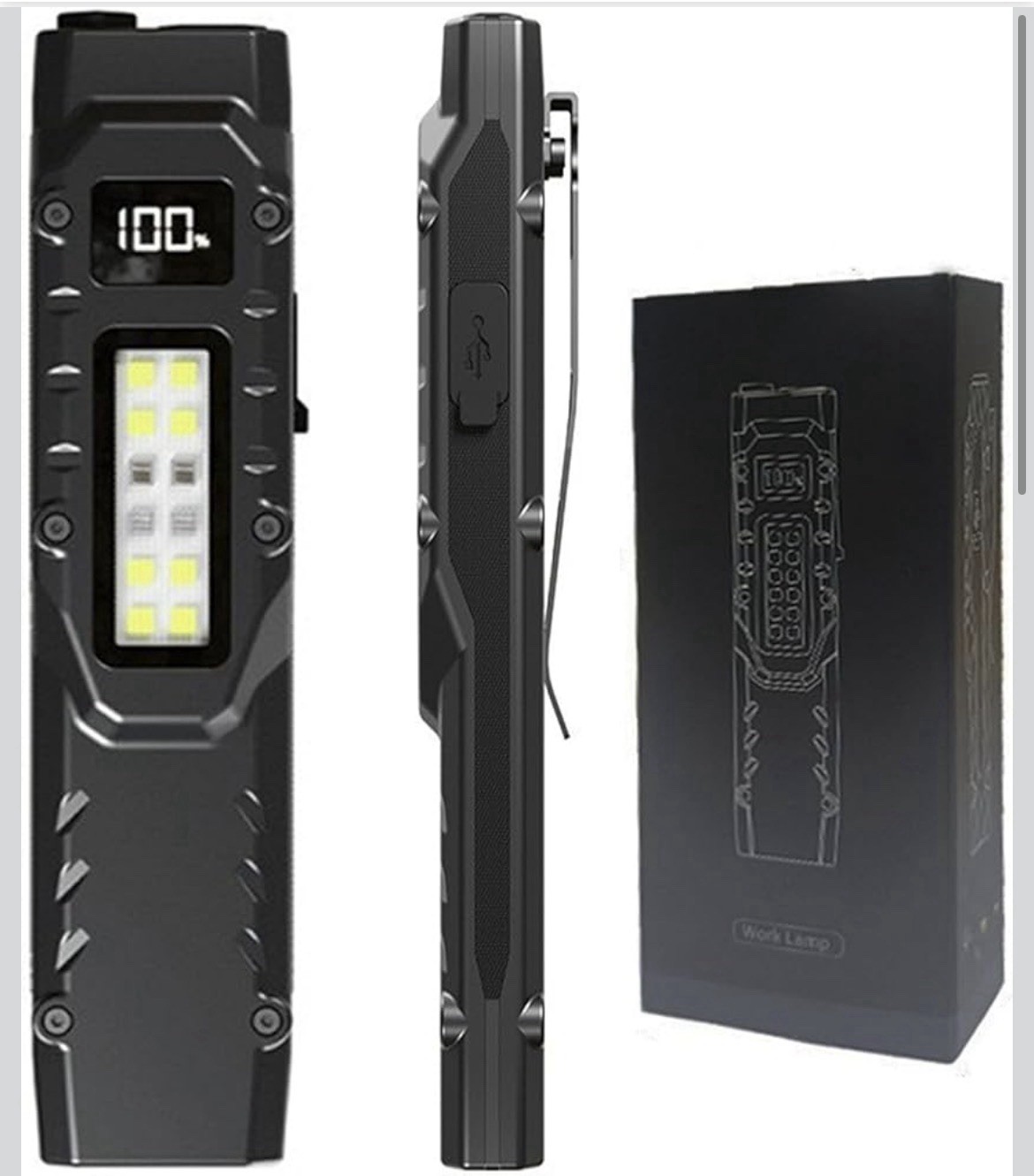 EDC Tactical Flashlight DT007, Compact 7 Mode Pocket LED Flashlight – 1500LM