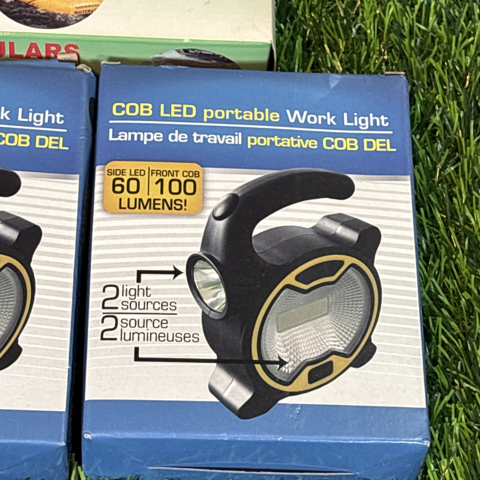 3pc Stocking Stuffer Set – 2 COB LED Work Lights & 4×30 Binoculars