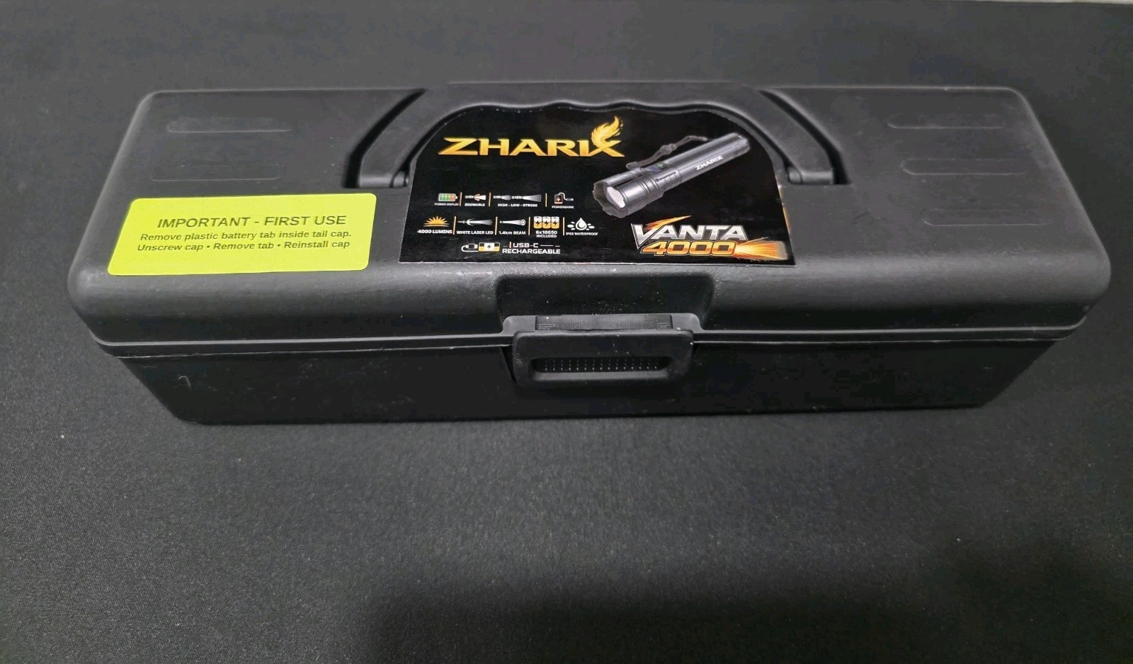 Zharix Vanta 4000- WHITE LASER LED/LEP, 4000 Lumens, 1400M BEAM!!, 12000mAh Bat
