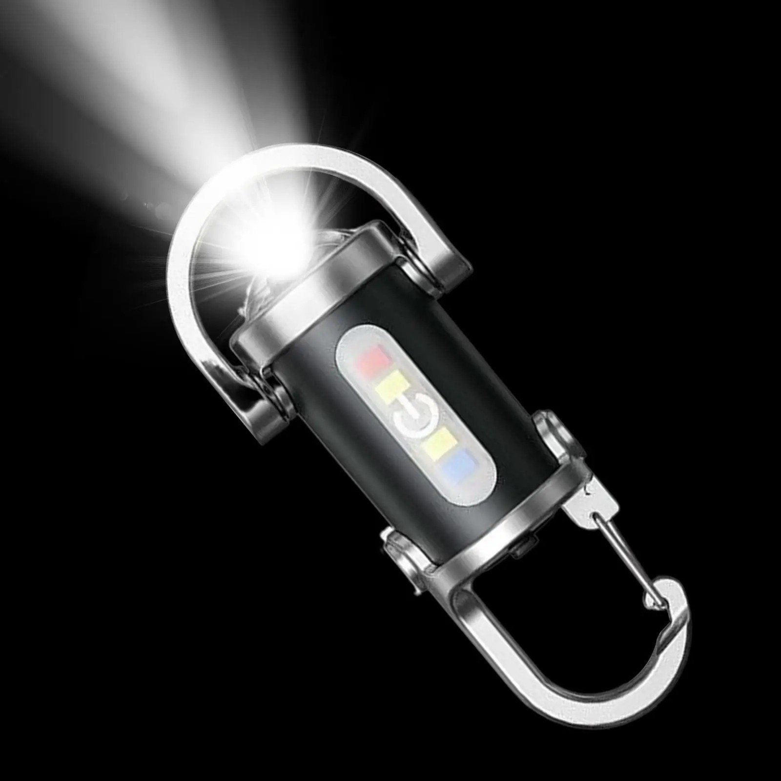 Portable Rechargeable Keychain Flashlight Power Bank Phone Charger Bright LED**