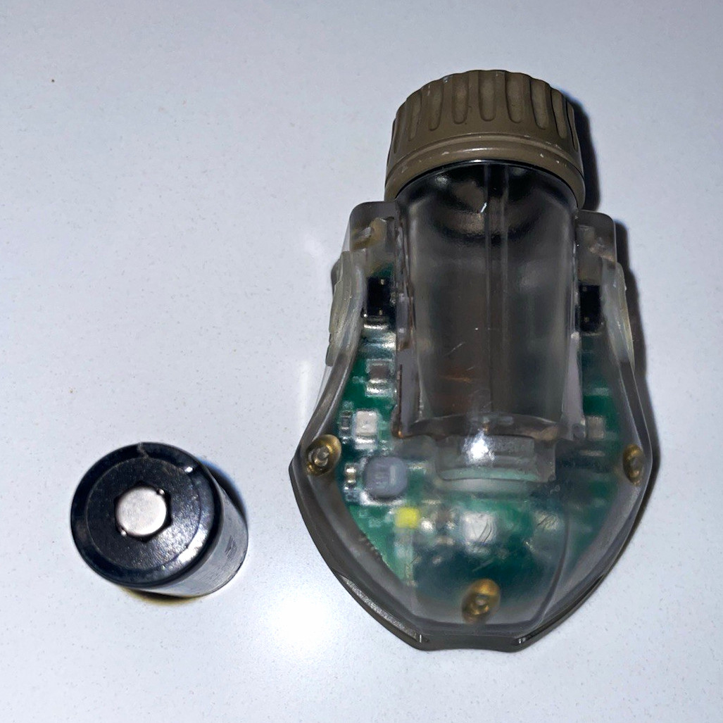 Precision Compact LED Flashlight 100lm IP44 CR123A Battery Clear/Tan