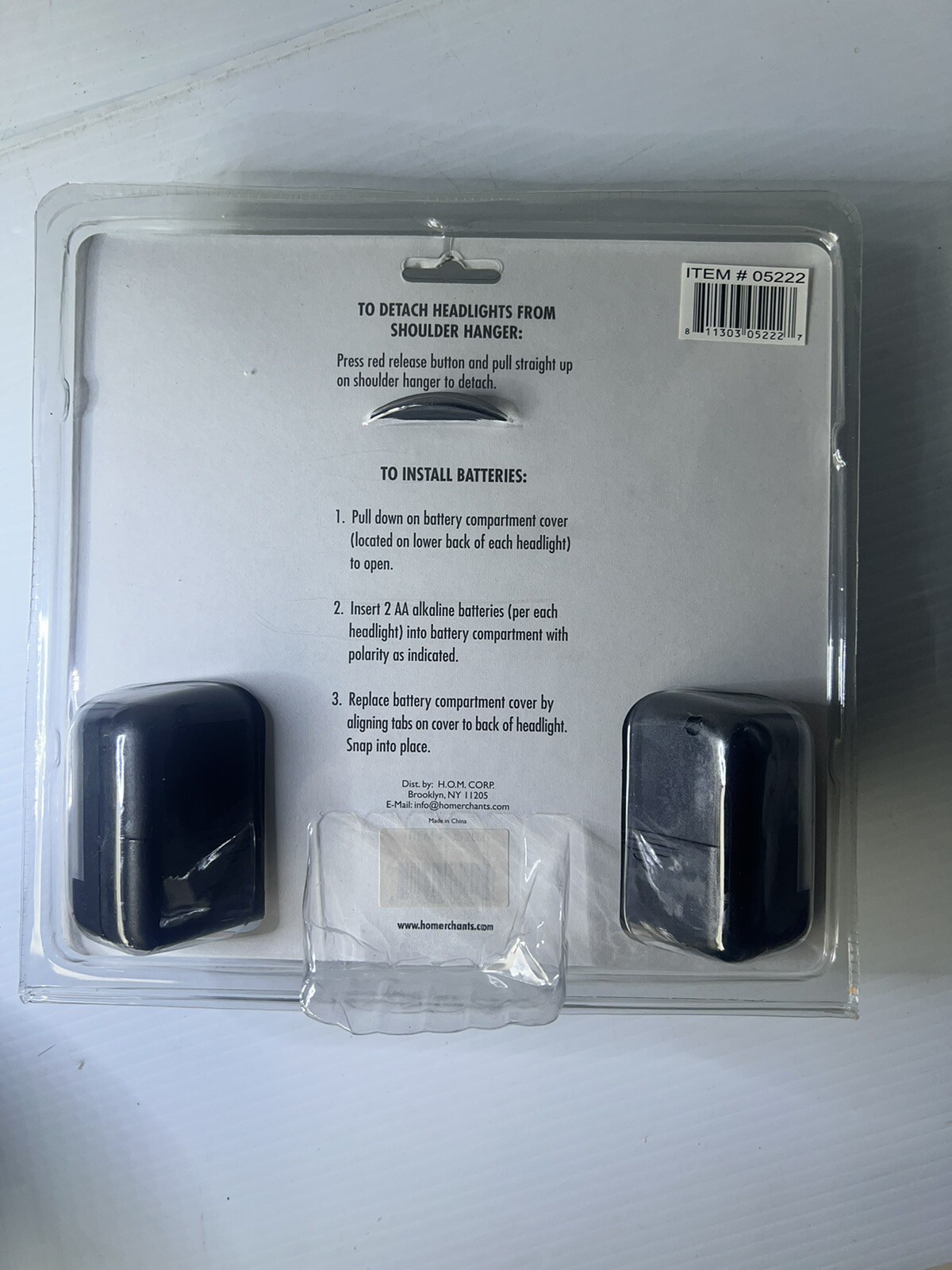 Sharp Beam Twin Shoulder Worn L.E.D. Flashlights New In Box