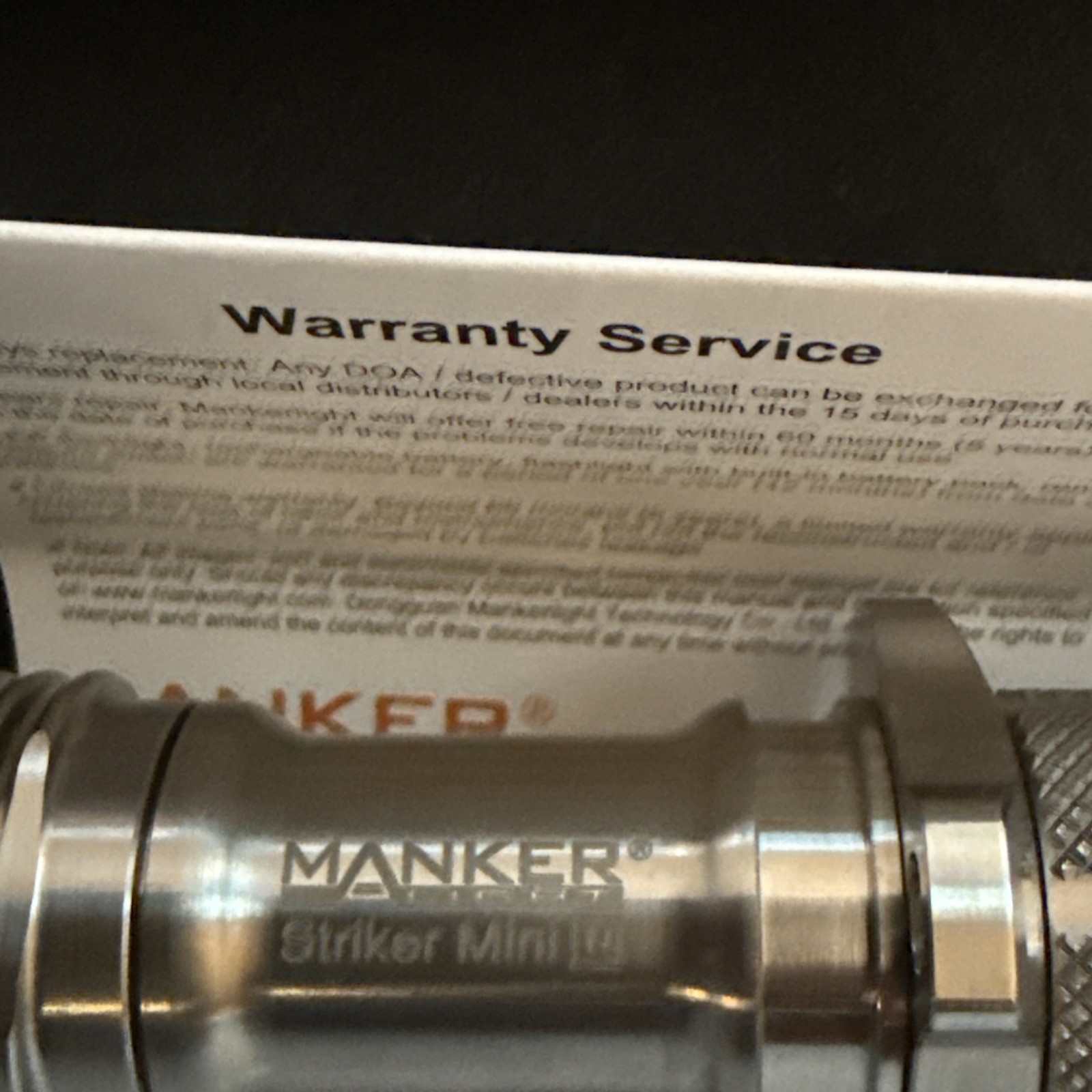 Manker Striker Mini Tactical Flashlight 635LM USB-C Rechargeable EDC