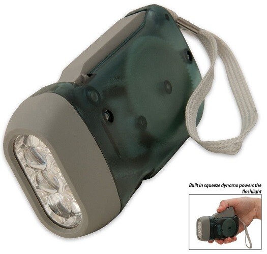 (12) Dynamo 3 LED Flashlights Built-in Squeeze Recharging Survival Emergency