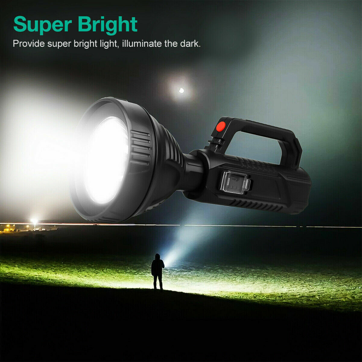Super Bright LED Tactical Flashlight Hunting Torch Rechargeable Battery