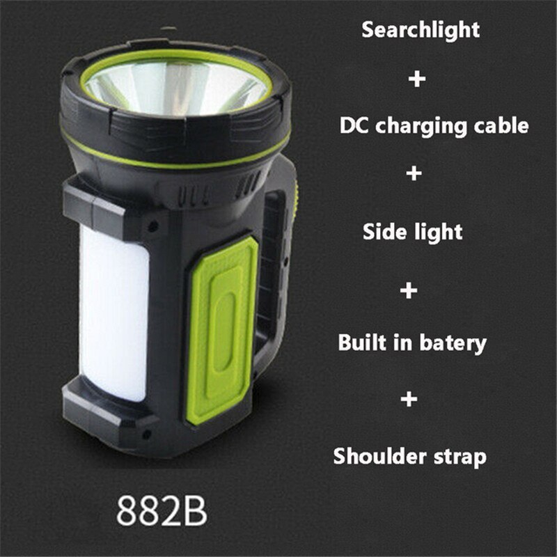 Rechargeable Flashlight Searchlight LED Handheld Emergency Fishing Camping Lamp