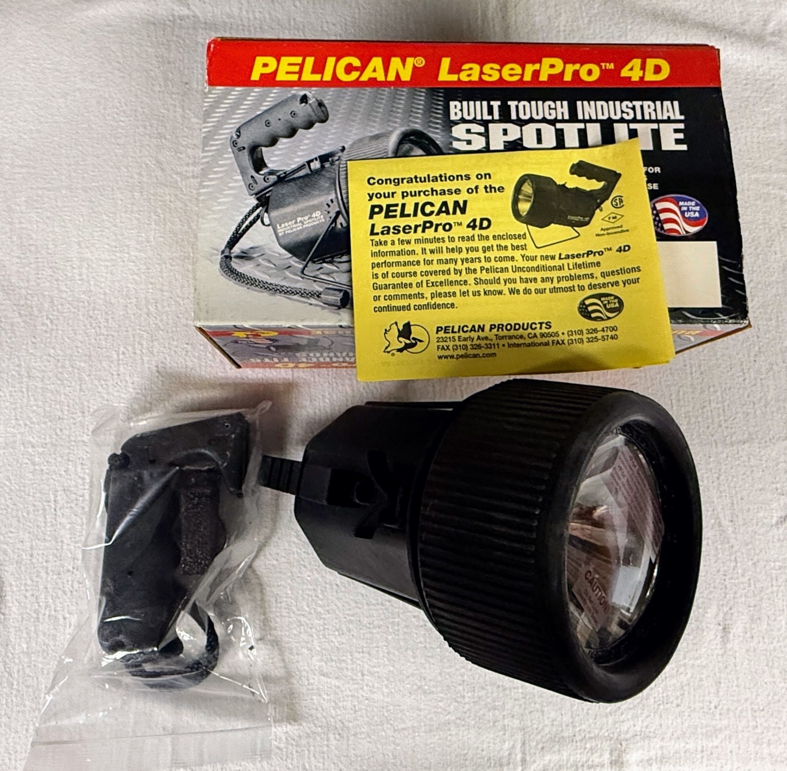 NOS VTG Pelican LaserPro 4D Hand Held Industrial Laser Spot Light