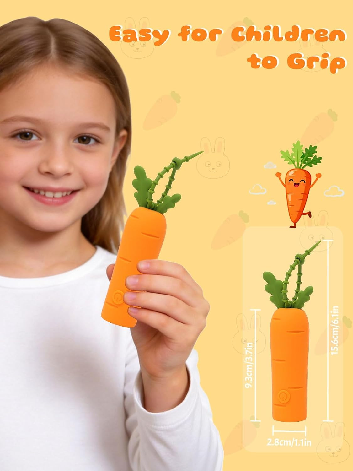 Kids Silicone Flashlight, Dimmable Flashlight for Toddlers Kids Boys Girls, Rech