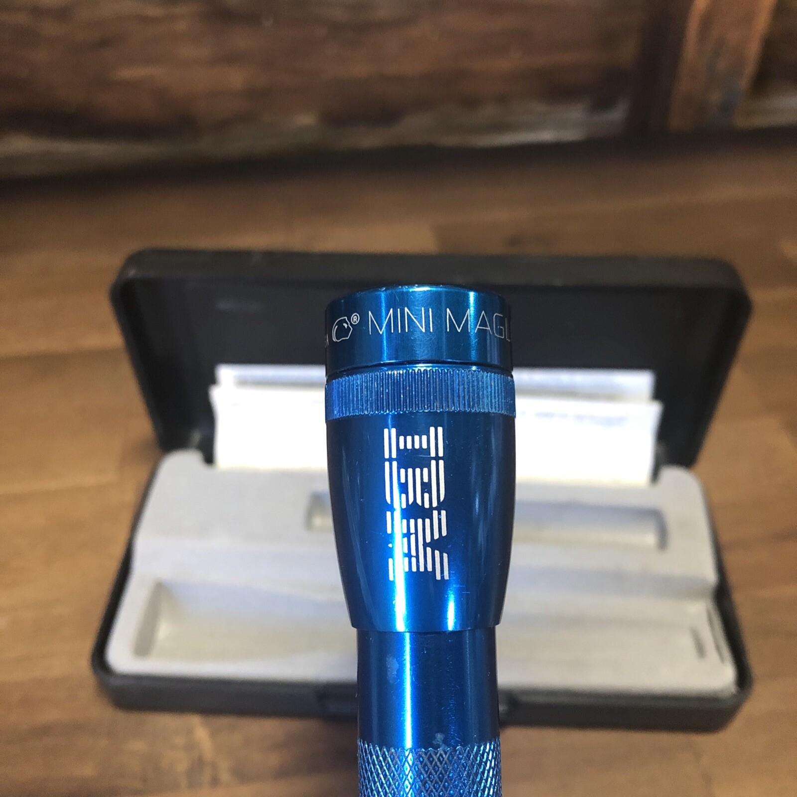 Vtg IBM Branded Mag Lite Mini Maglite 2AA Cell LED Blue