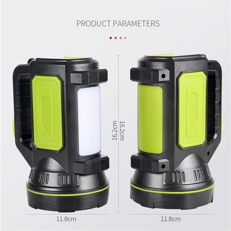 Rechargeable Flashlight Searchlight LED Handheld Emergency Fishing Camping Lamp