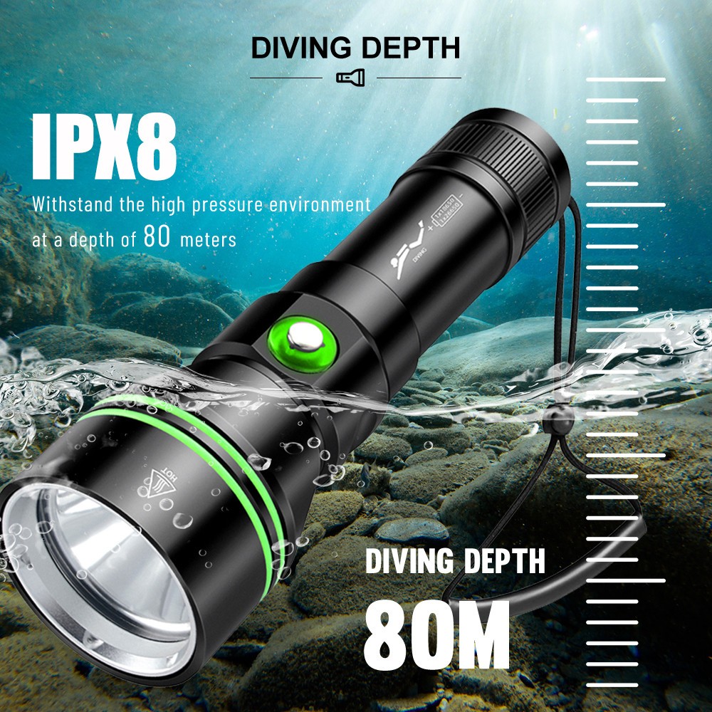 300000lm Dive Lights Scuba P70 LED Flashlight Underwater Lights Diving Torch US