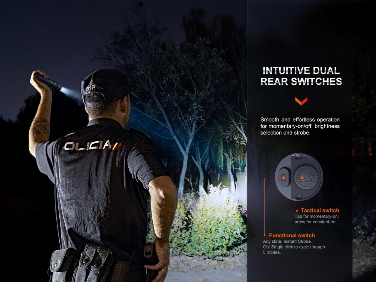 Fenix PD36R Pro 2800 Lumen rechargeable LED tactical flashlight ALD-05 helmet mt