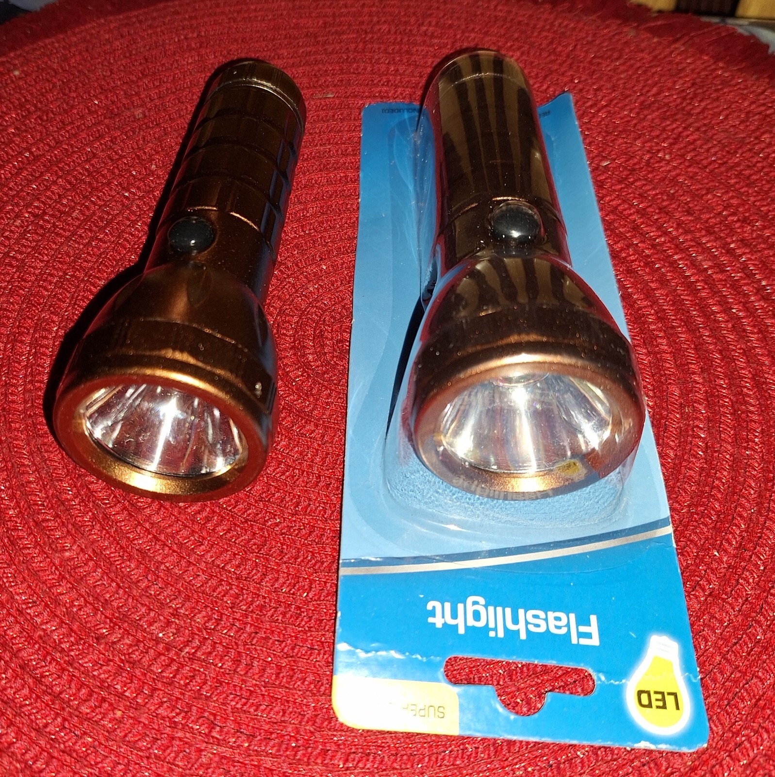 Led 5″ flashlight super bright Copper 2 Pack New