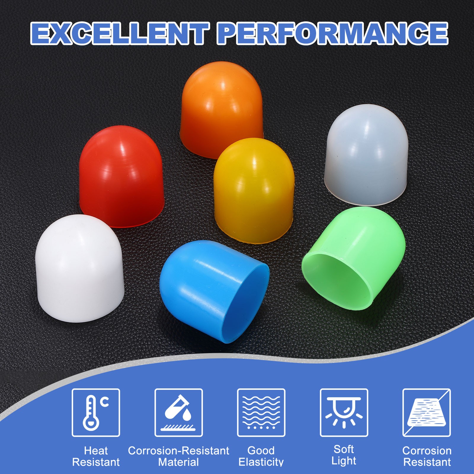 2Pcs Flashlight Diffuser Cap, 43mm IDx50mm Flexible Silicone End Cap, Red/White