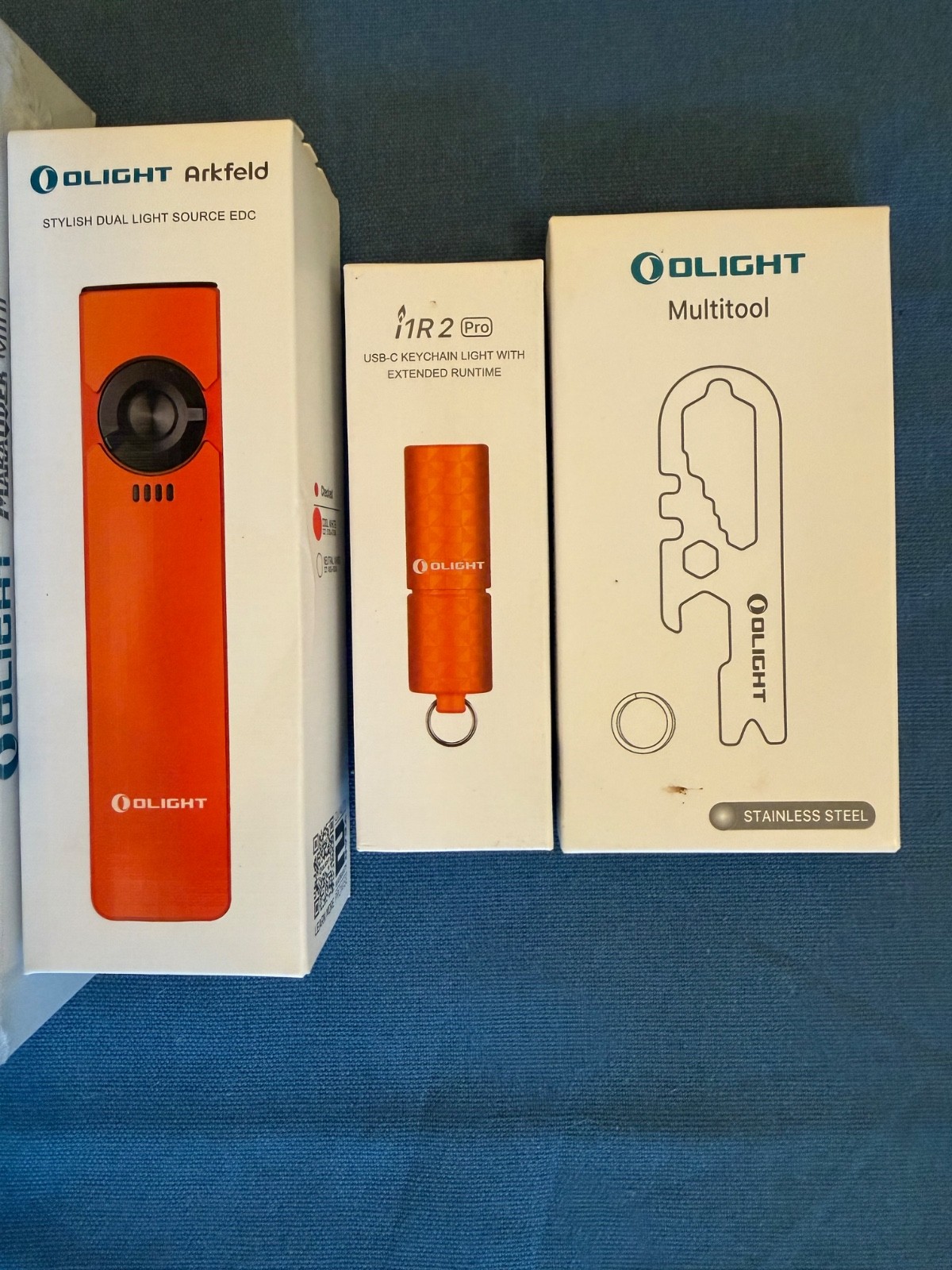 Olight Marauder Mini ORANGE BUNDLE! MARAUDER MINI, ARKFELD, AND I1R2 PRO NEW!!