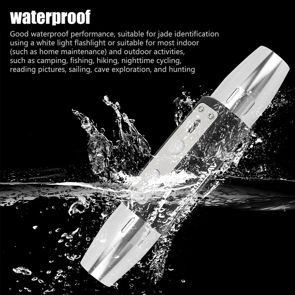 Professional Gemstone Identification Light 6 in1 LED Flashlight Gemologist Tool