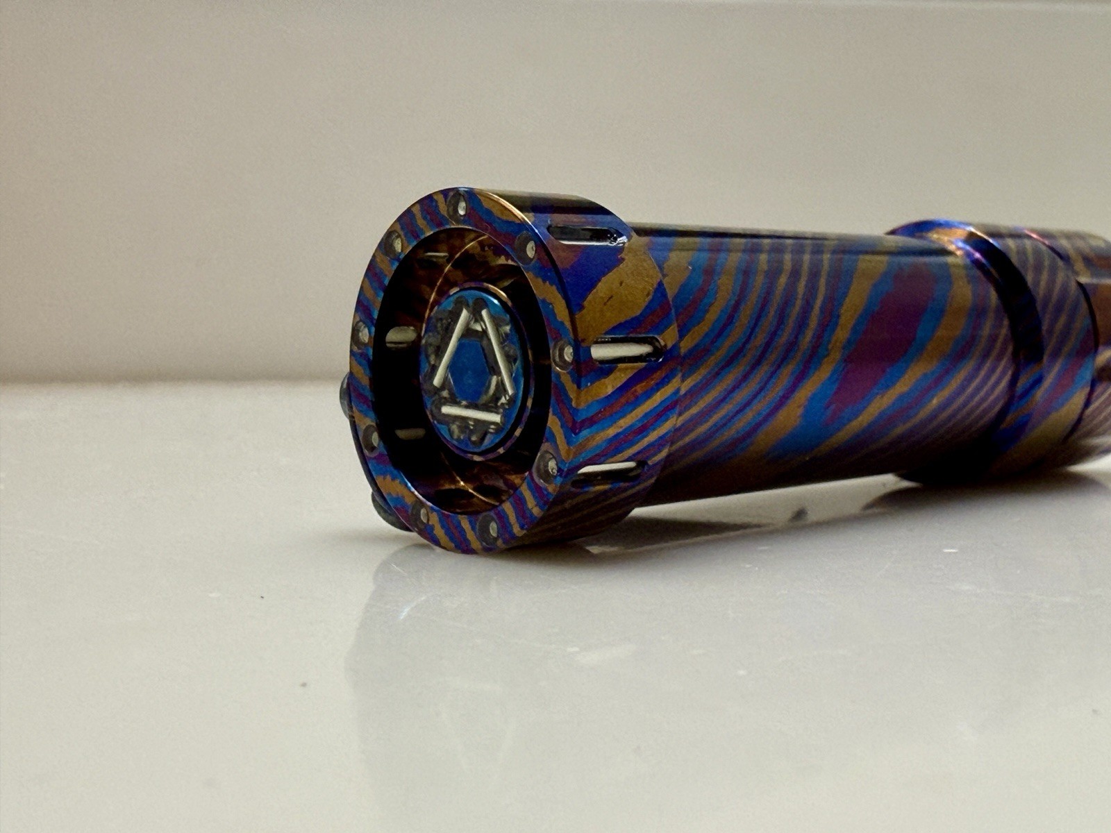 Rare Tain Azco Timascus Flashlight Never Carried 1 of 3 Produced Worldwide Ship