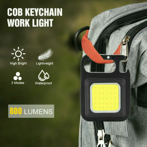 1000 Lumens Mini COB Flashlights Bright Rechargeable Keychain Small Flashlight