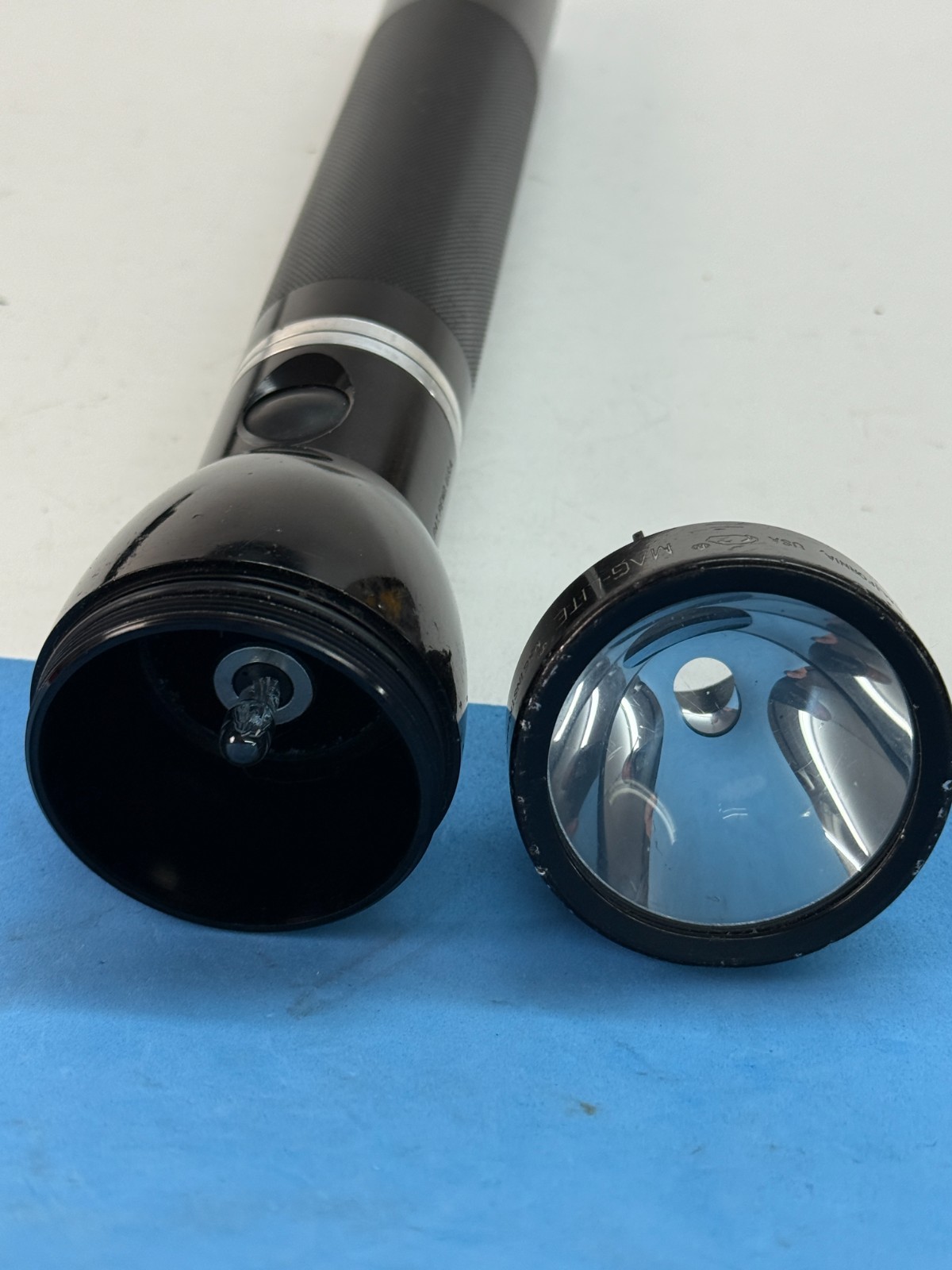 MAGLITE Police “Mag Charger” RX1019 Rechargeable Flashlight lite Battery +Cables