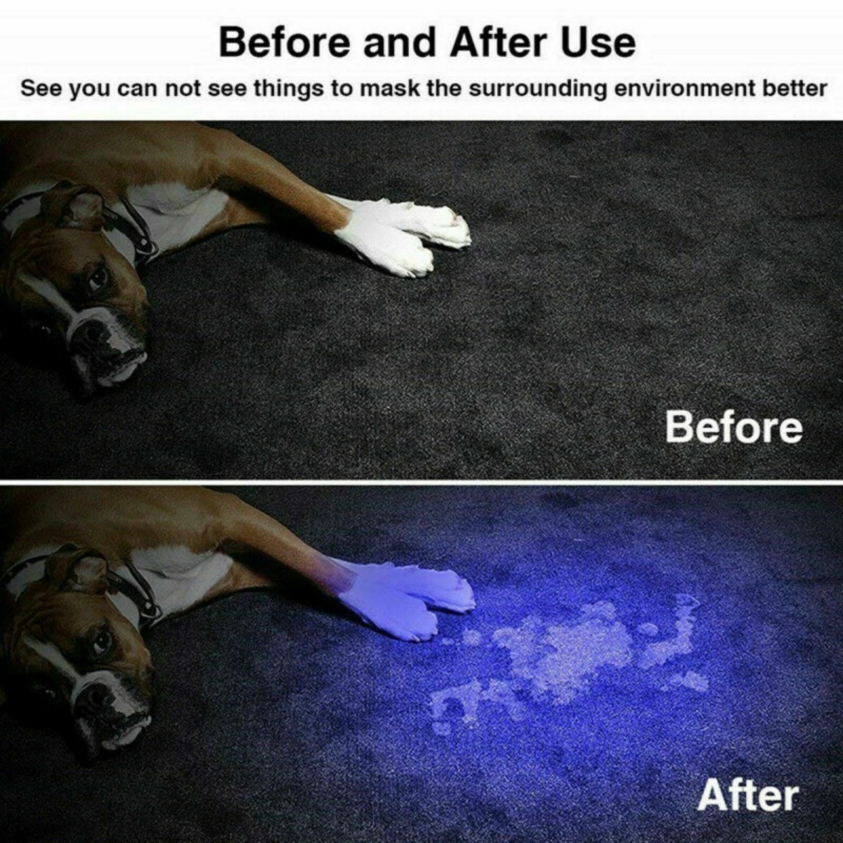 2PC UV Violet LED Flashlight Purplelight Light 395 NM Inspection Lamp Torch-=//