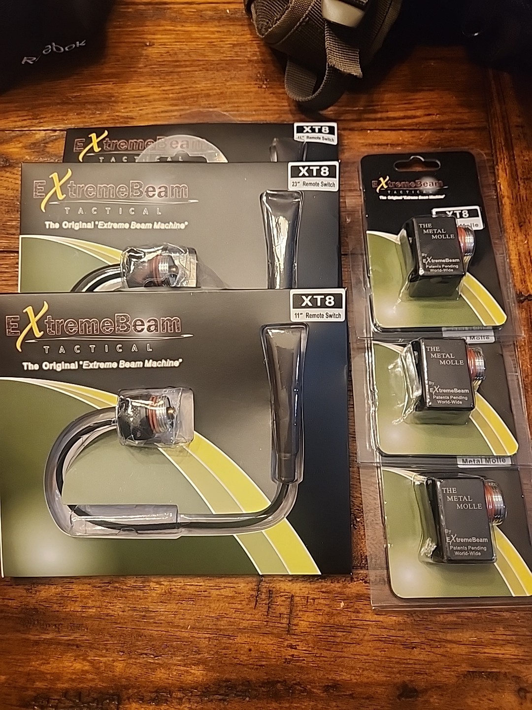 EXTREME BEAM TACTICAL FLASHLIGHT ACCESSORIES LOT OF 3 PIGTAIL SWITCHES & 3×90′!