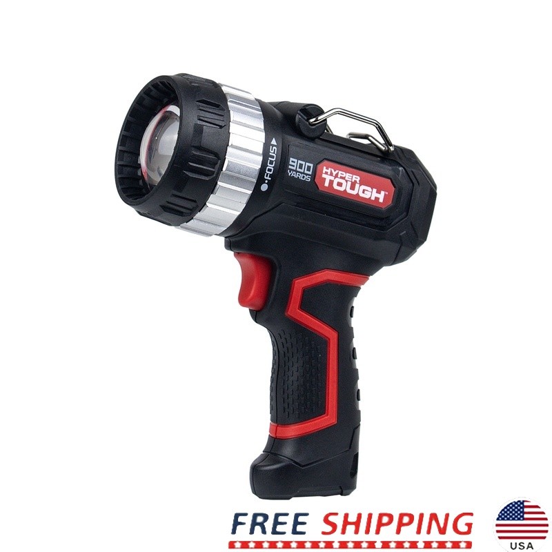 1400 Lumen Rechargeable LED Spotlight W/ Adjustable Focus 3 Modes USB-C Cable