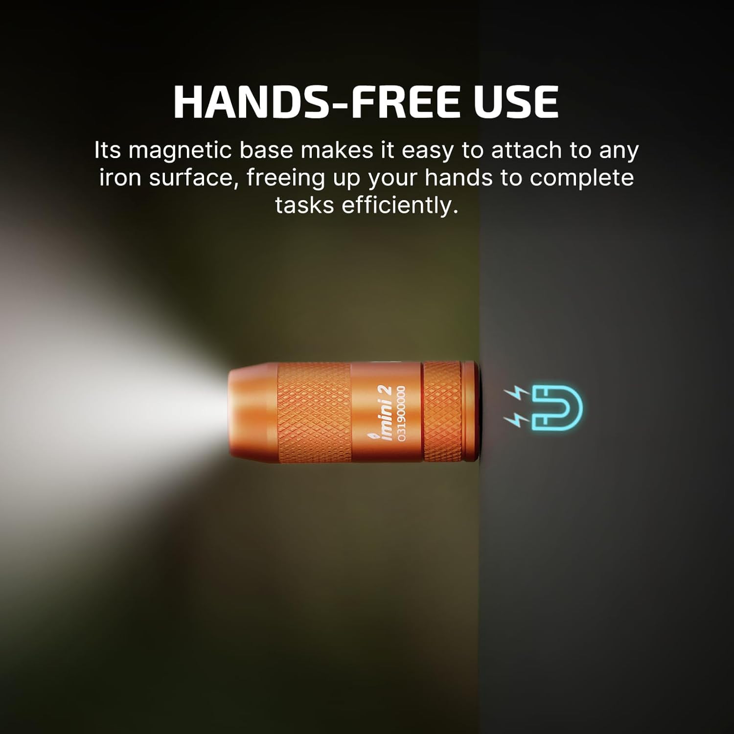 IMINI 2 EDC Rechargeable Keychain Flashlight, 50 Lumens Compact and Portable Min