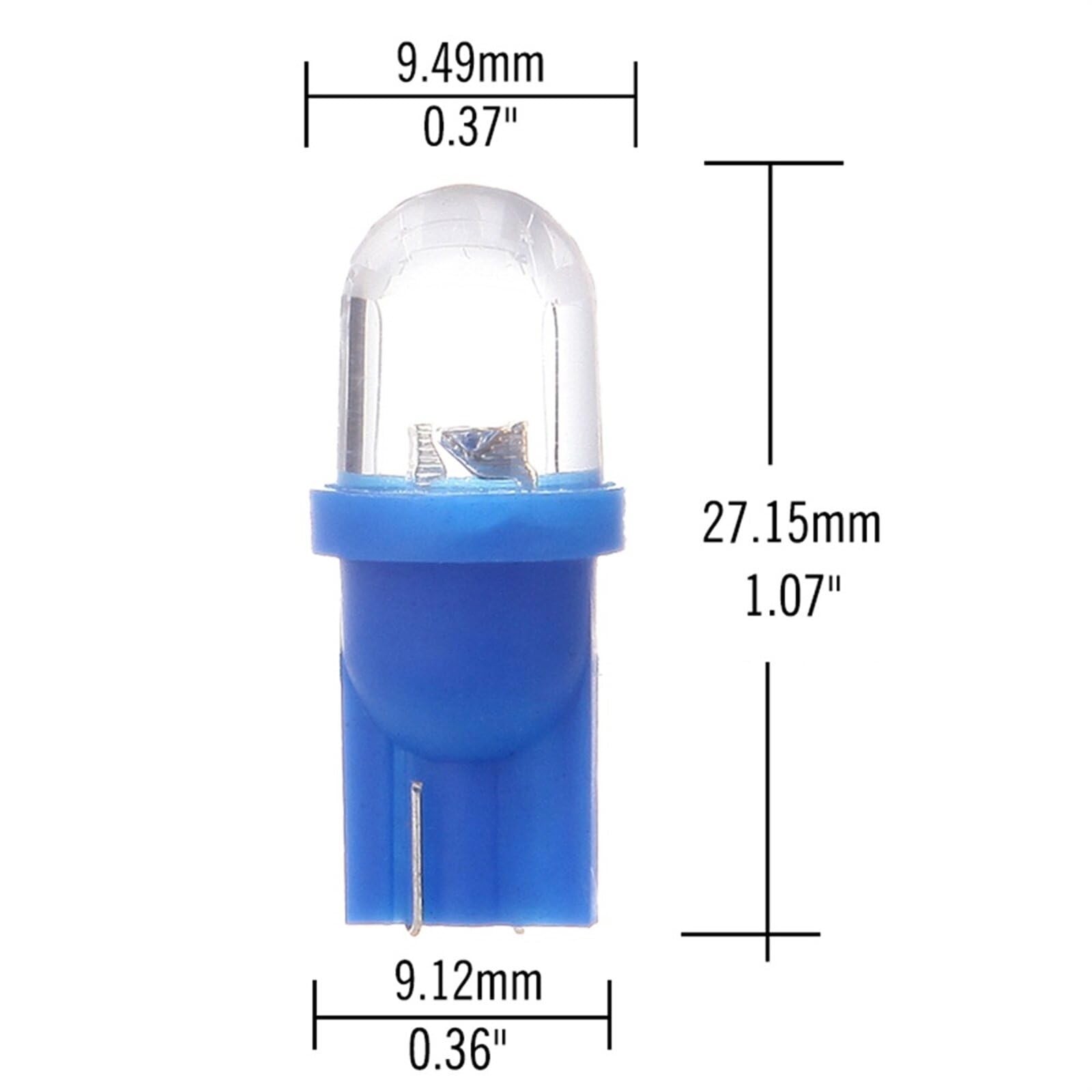 cciyu 10pcs T10 194 168 2825 Wedge SMD Led Bulbs Instrument Cluster Clear