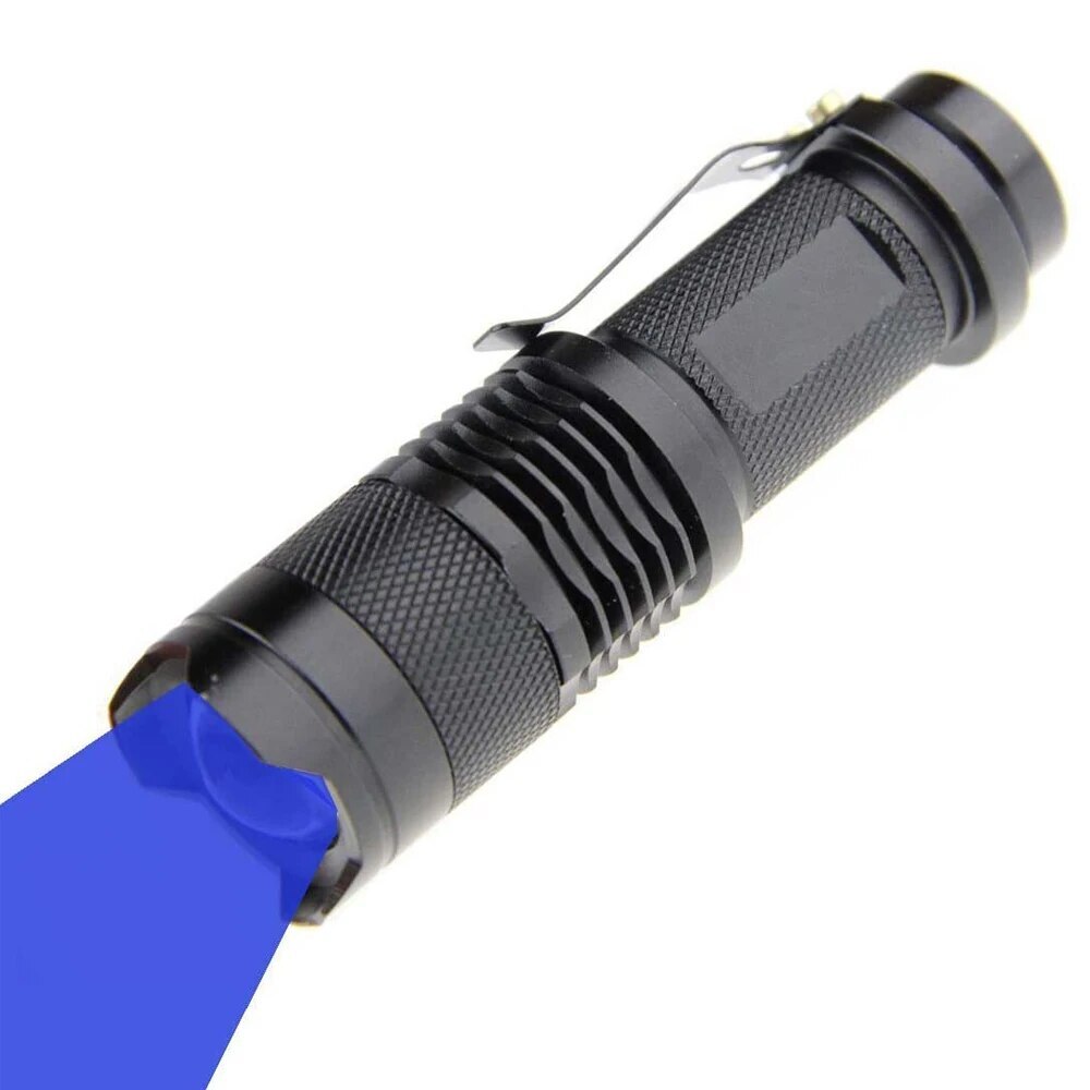 3 Color Multifunction Portable Flashlight Green/Blue/Red Tactical Torch Zoomable
