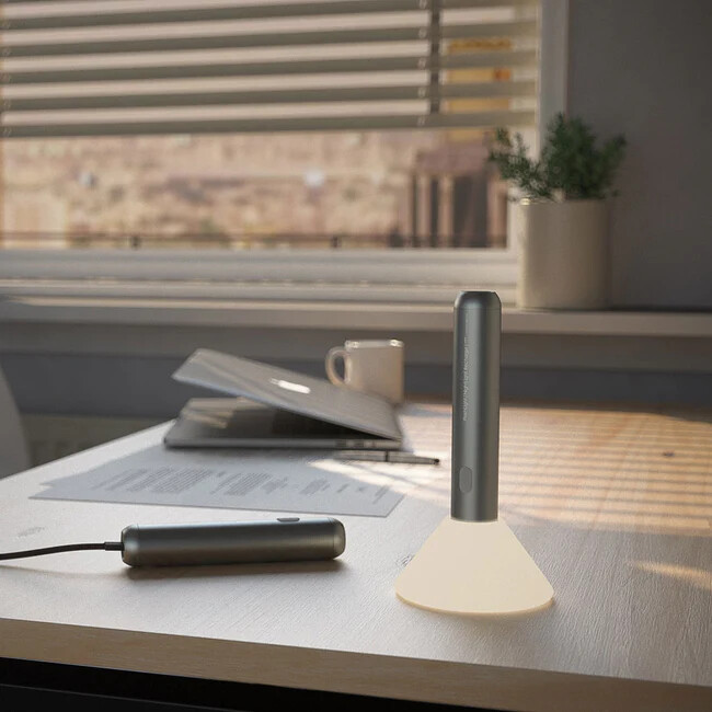 Allocacoc Flashlight Nightlight USB-C Recharge Dimmable CREE Flood Light Beam