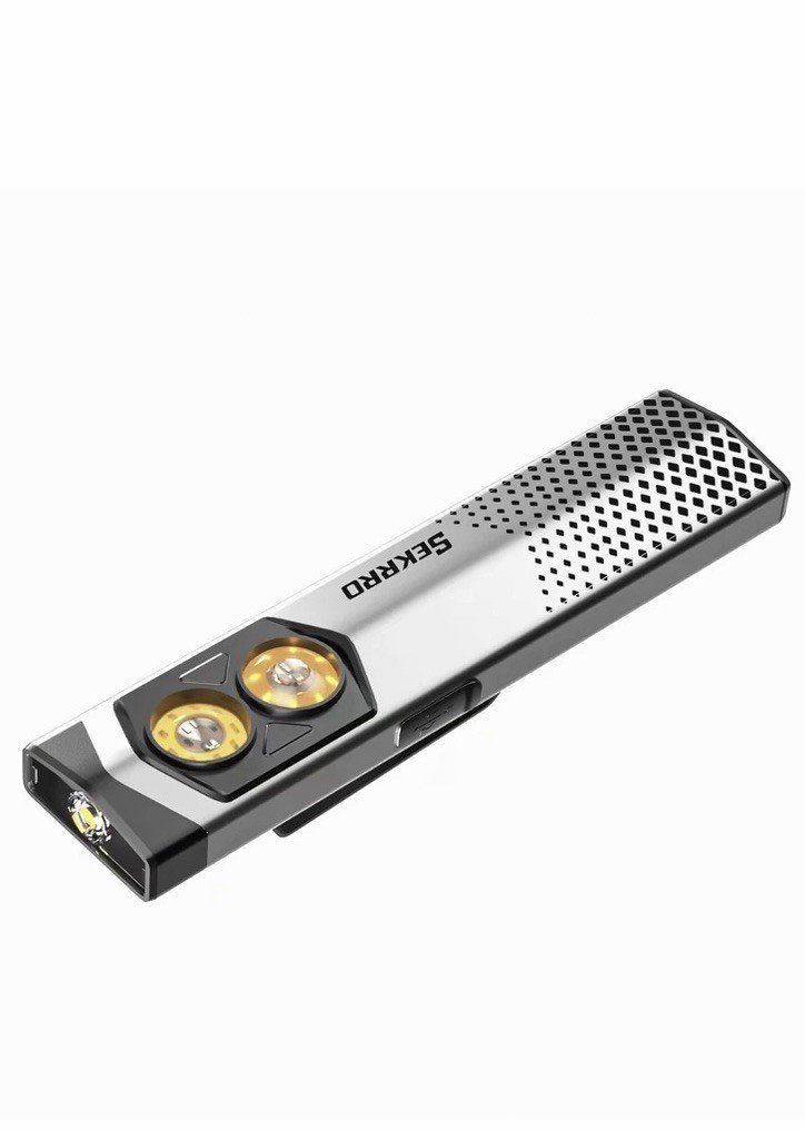 SEKRRO Clip On Flashlight, UltraCompact Rechargeable, Magnetic, 11 Modes, (NEW)